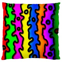 Digitally Created Abstract Squiggle Stripes Standard Flano Cushion Case (one Side)