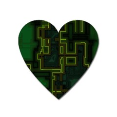 A Completely Seamless Background Design Circuit Board Heart Magnet