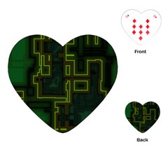 A Completely Seamless Background Design Circuit Board Playing Cards (Heart) 