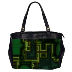 A Completely Seamless Background Design Circuit Board Office Handbags (2 Sides) 