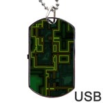 A Completely Seamless Background Design Circuit Board Dog Tag USB Flash (One Side) Front