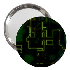 A Completely Seamless Background Design Circuit Board 3  Handbag Mirrors