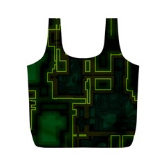 A Completely Seamless Background Design Circuit Board Full Print Recycle Bags (m)  by Simbadda