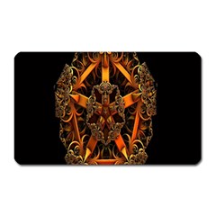 3d Fractal Jewel Gold Images Magnet (rectangular) by Simbadda