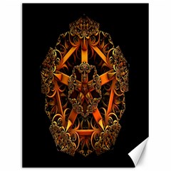 3d Fractal Jewel Gold Images Canvas 12  X 16   by Simbadda