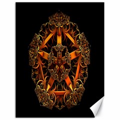 3d Fractal Jewel Gold Images Canvas 18  X 24   by Simbadda