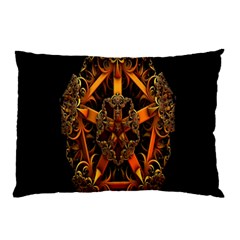 3d Fractal Jewel Gold Images Pillow Case by Simbadda