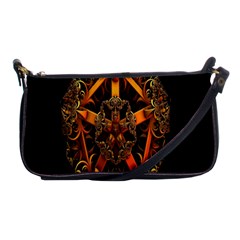 3d Fractal Jewel Gold Images Shoulder Clutch Bags by Simbadda