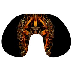 3d Fractal Jewel Gold Images Travel Neck Pillows by Simbadda