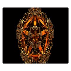 3d Fractal Jewel Gold Images Double Sided Flano Blanket (small) 