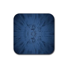 Zoom Digital Background Rubber Coaster (square)  by Simbadda