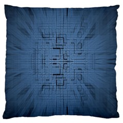 Zoom Digital Background Large Cushion Case (two Sides) by Simbadda