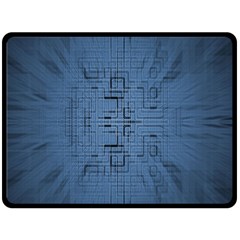 Zoom Digital Background Double Sided Fleece Blanket (large)  by Simbadda