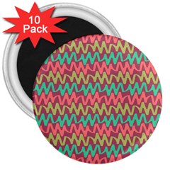 Abstract Seamless Abstract Background Pattern 3  Magnets (10 Pack)  by Simbadda