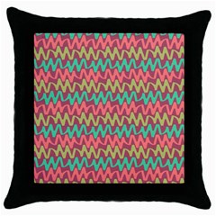 Abstract Seamless Abstract Background Pattern Throw Pillow Case (black) by Simbadda