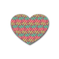 Abstract Seamless Abstract Background Pattern Heart Coaster (4 Pack)  by Simbadda