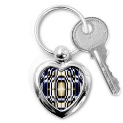 Colorful Seamless Pattern Vibrant Pattern Key Chains (Heart) 