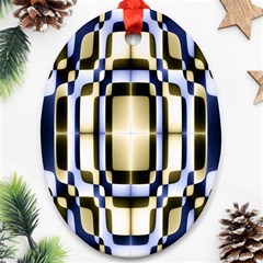 Colorful Seamless Pattern Vibrant Pattern Oval Ornament (Two Sides)