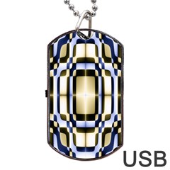 Colorful Seamless Pattern Vibrant Pattern Dog Tag USB Flash (One Side)