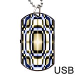 Colorful Seamless Pattern Vibrant Pattern Dog Tag USB Flash (Two Sides) Back