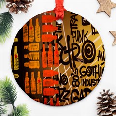 Graffiti Bottle Art Ornament (round) by Simbadda