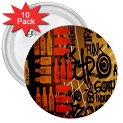 Graffiti Bottle Art 3  Buttons (10 Pack)  by Simbadda