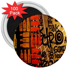 Graffiti Bottle Art 3  Magnets (100 Pack) by Simbadda