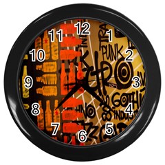 Graffiti Bottle Art Wall Clocks (black)