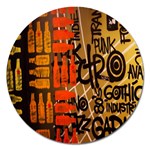 Graffiti Bottle Art Magnet 5  (Round) Front