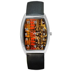 Graffiti Bottle Art Barrel Style Metal Watch by Simbadda