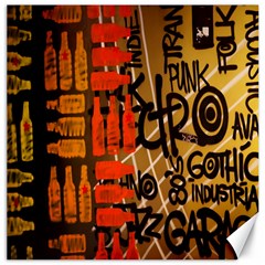 Graffiti Bottle Art Canvas 20  X 20   by Simbadda