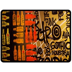 Graffiti Bottle Art Fleece Blanket (large) 