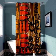 Graffiti Bottle Art Shower Curtain 36  X 72  (stall) 