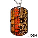 Graffiti Bottle Art Dog Tag USB Flash (Two Sides) Front