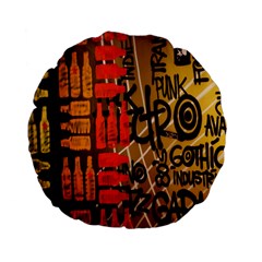 Graffiti Bottle Art Standard 15  Premium Flano Round Cushions