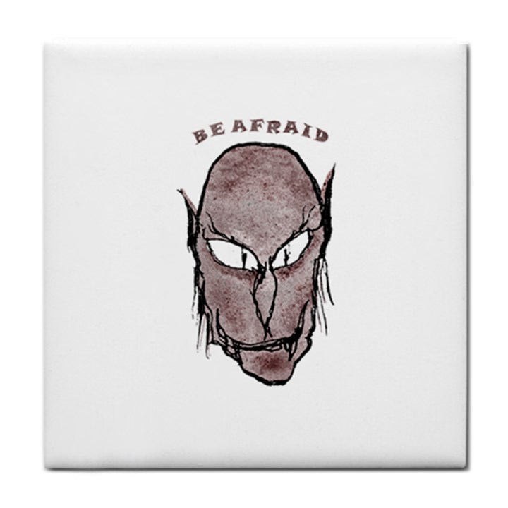 Scary Vampire Drawing Tile Coasters