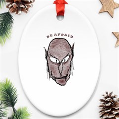 Scary Vampire Drawing Ornament (oval) by dflcprints