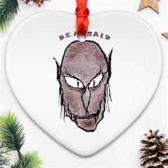 Scary Vampire Drawing Ornament (heart) by dflcprints