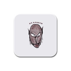 Scary Vampire Drawing Rubber Square Coaster (4 Pack)  by dflcprints