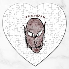 Scary Vampire Drawing Jigsaw Puzzle (heart) by dflcprints