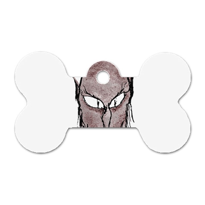 Scary Vampire Drawing Dog Tag Bone (One Side)