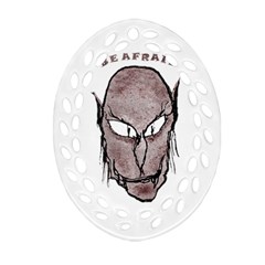 Scary Vampire Drawing Oval Filigree Ornament (two Sides) by dflcprints