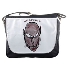 Scary Vampire Drawing Messenger Bags by dflcprints