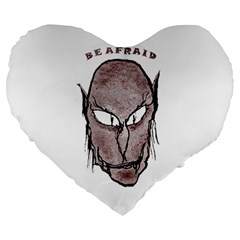 Scary Vampire Drawing Large 19  Premium Heart Shape Cushions by dflcprints