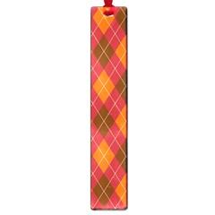 Argyle Pattern Background Wallpaper In Brown Orange And Red Large Book Marks