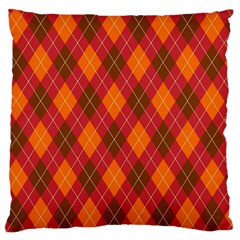 Argyle Pattern Background Wallpaper In Brown Orange And Red Standard Flano Cushion Case (one Side) by Simbadda