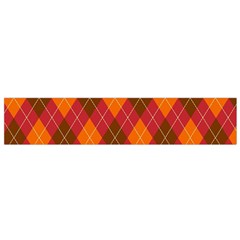 Argyle Pattern Background Wallpaper In Brown Orange And Red Flano Scarf (small) by Simbadda