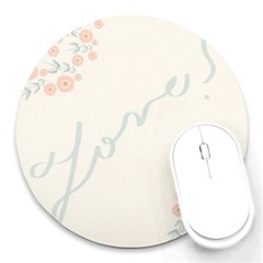 Love Card Flowers Round Mousepads by Simbadda