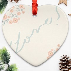 Love Card Flowers Ornament (heart)