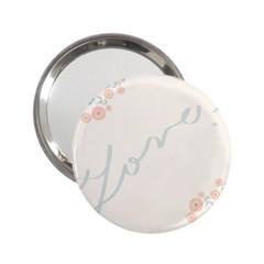 Love Card Flowers 2 25  Handbag Mirrors by Simbadda